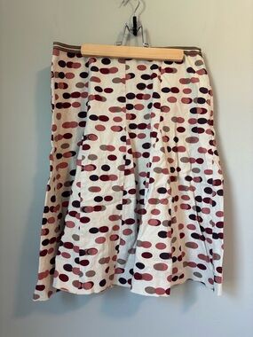 Lapis by Anthropologie Linen Polka Dot Skirt